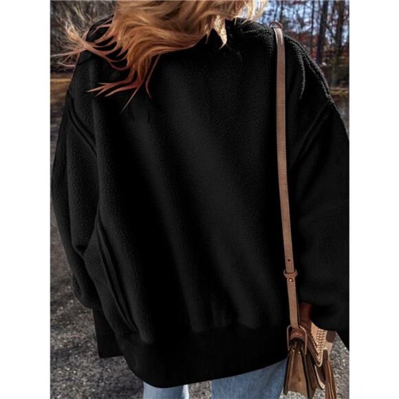 Round Neck Dropped Shoulder Sweatshirt - Picture 2 of 16